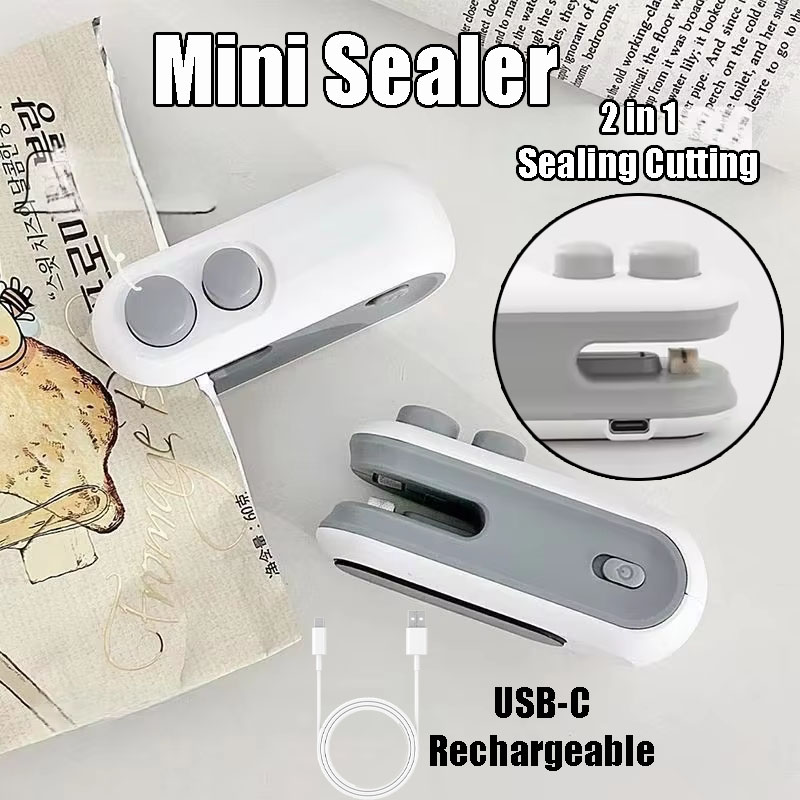 Meal Prep Vacuum Seal - ハンドヘルドバッグシーラー USB-C 充電式シーラー 食品真空シーラー ポータブルシーリングマシン ミニビニール袋シーラー