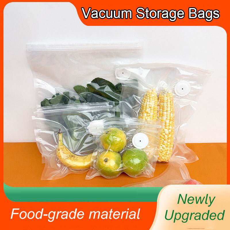 Meal Prep Vacuum Seal - 新しい再利用可能な真空保存袋 キッチン野菜果物包装袋 食品シーラーバッグ 鮮度保持シーリングポーチ