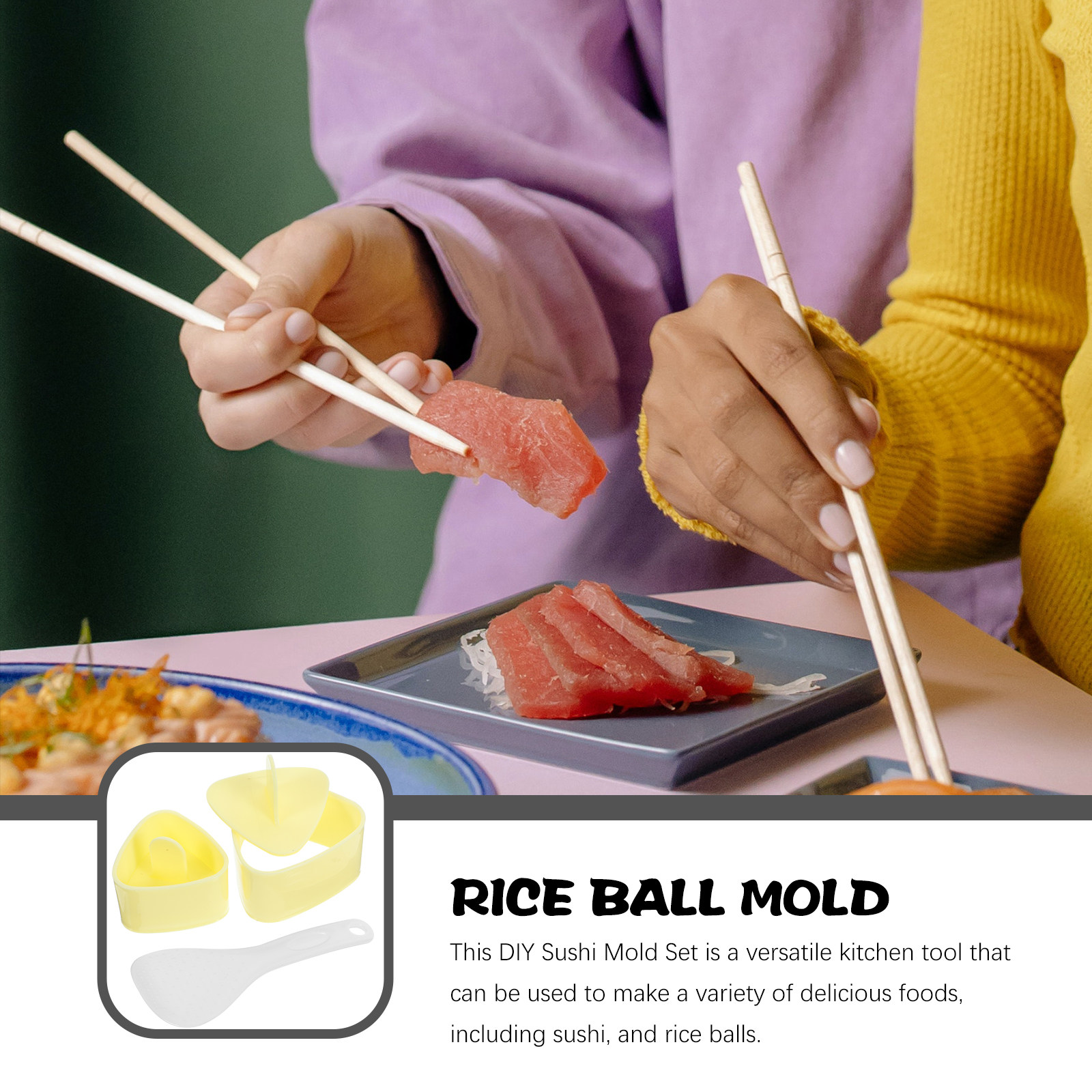1セット 簡単使用のおにぎり型セット 再利用可能なDIY寿司 - Meal Prep With Rice のレビューと価格