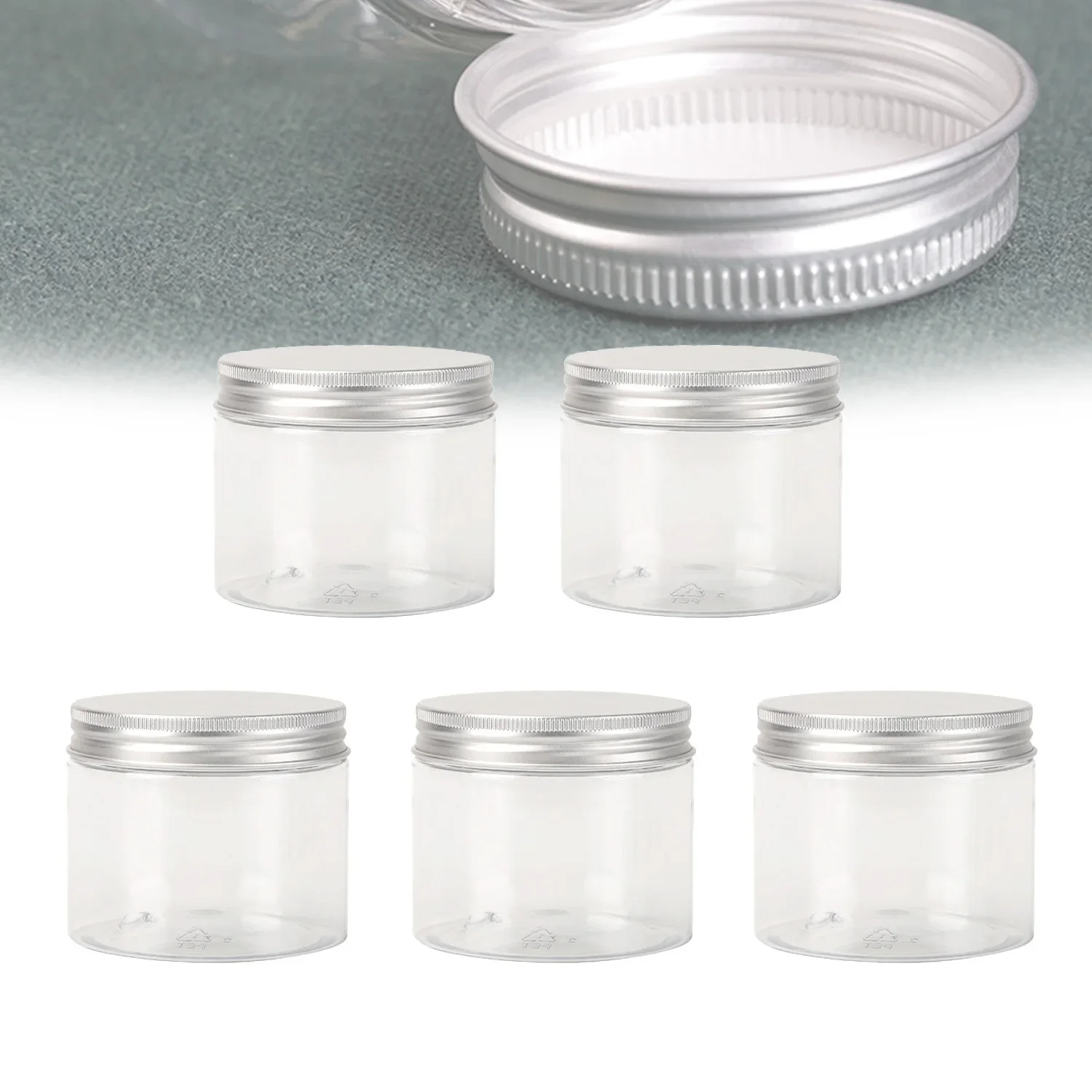 1-10個入り 20-250ml 透明PETジャー アルミ製 - Meal Prep Jar のレビューと価格