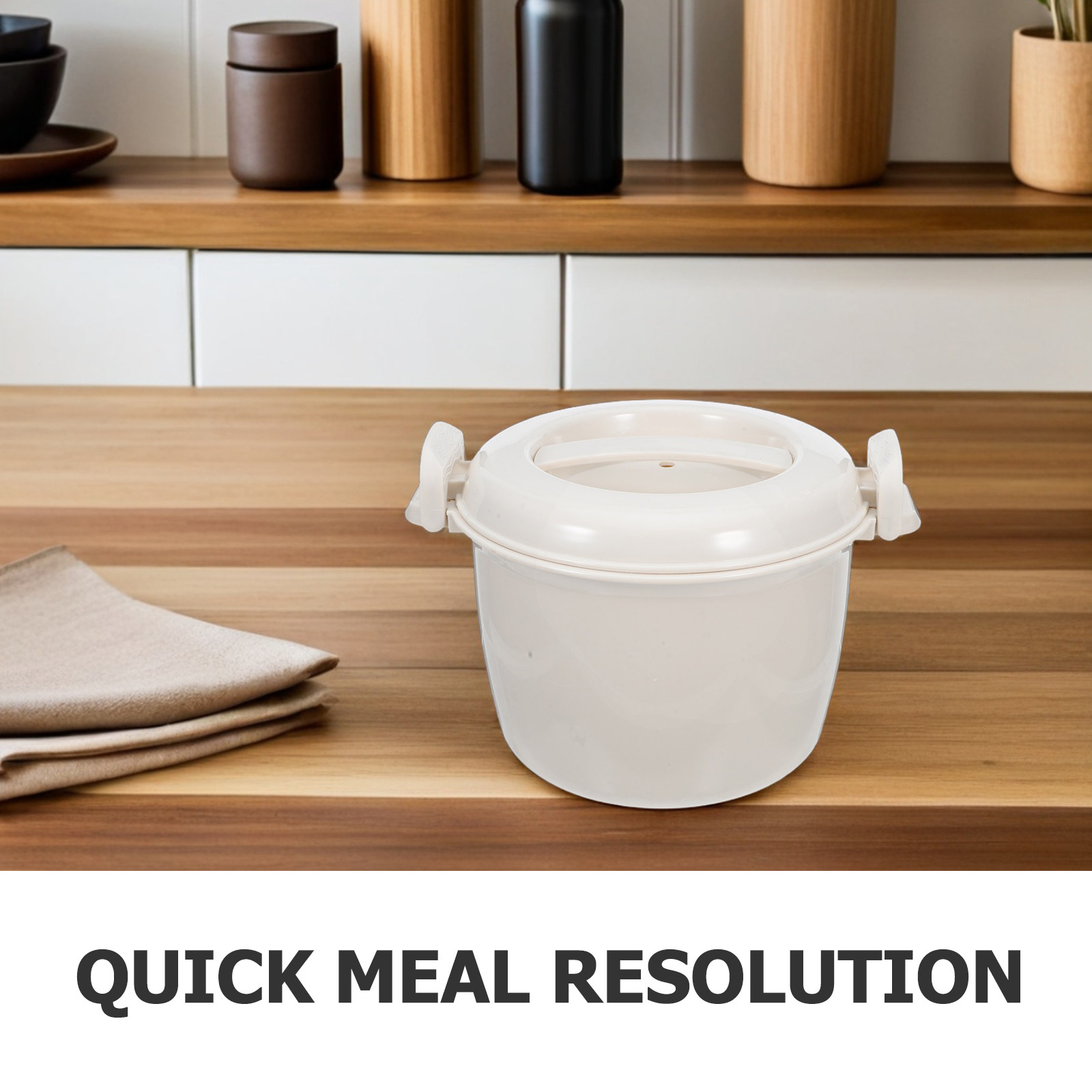 1800ml電子レンジ用炊飯器、漏れ防止蓋付き、オフィスラン - Meal Prep With Rice のレビューと価格