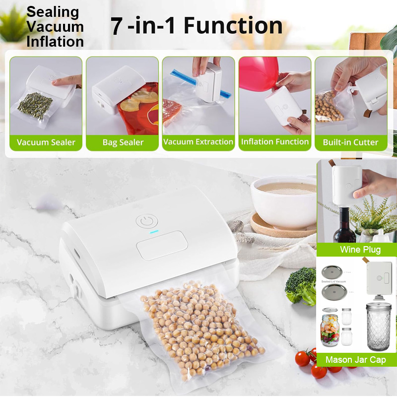 ユニークな 7 in 1 自動ホームミニ充電式真空シーラーポ - Meal Prep Vacuum Seal のレビューと価格