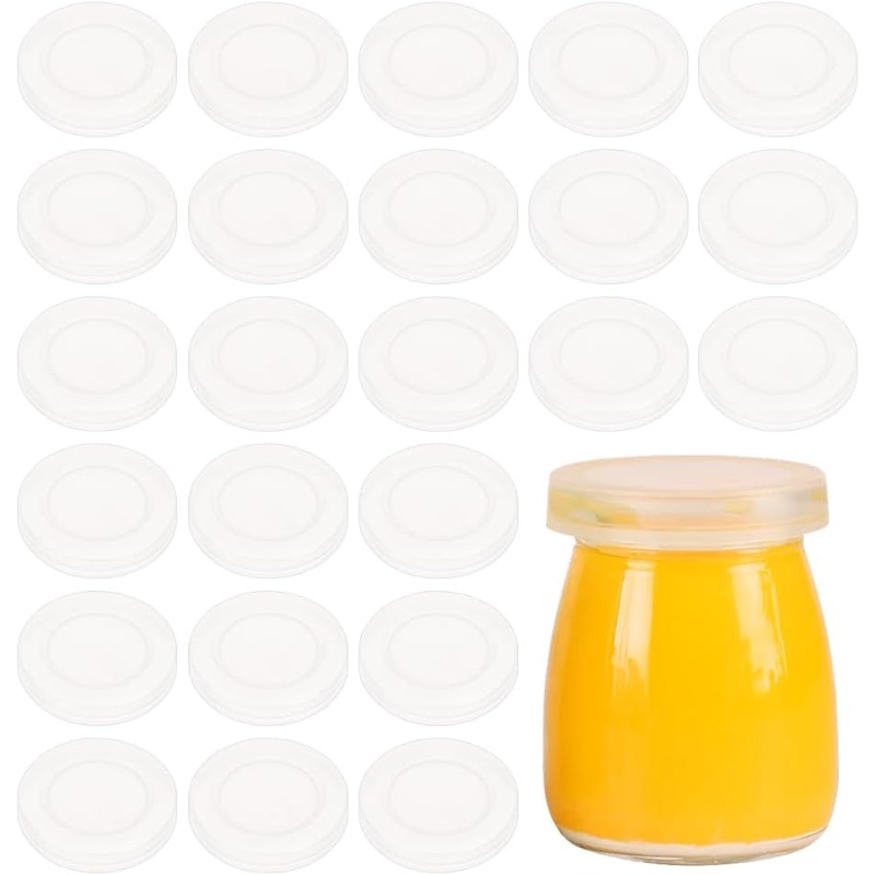透明なプラスチック製のヨーグルトジャーの蓋、ボトルキャップ、 - Meal Prep Jar のレビューと価格