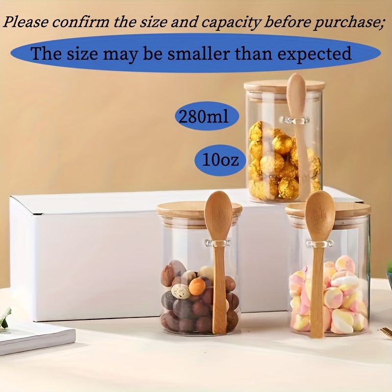 280ml キャンディジャー、ビスケットジャー、竹製密閉蓋と - Meal Prep Jar のレビューと価格
