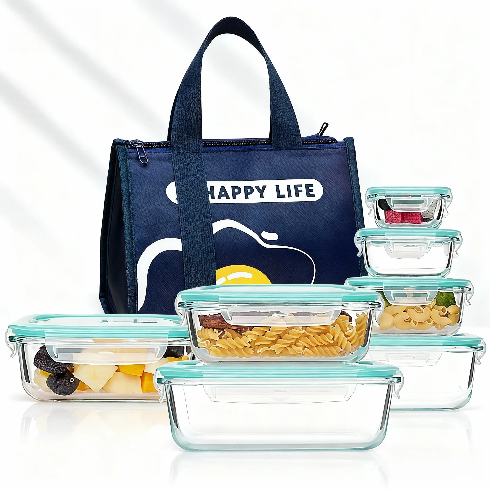 大人用ガラス製ランチ弁当箱、蓋付き食品保存容器、電子レンジ・ - Meal Prep Rezepte のレビューと価格